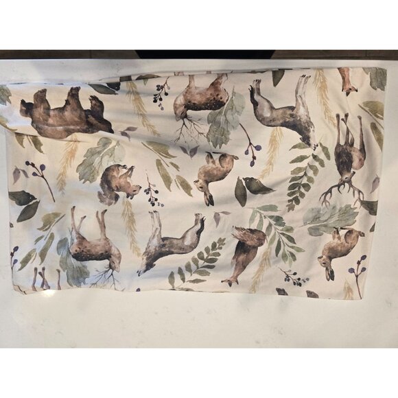 Woodland Creatures Toddler Pillowcase & Blanket Set - Reversible Dimple Brown & - Picture 4 of 5